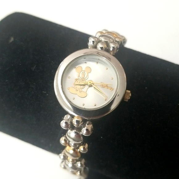 DISNEY Mickey Mouse Two Tone Gold and Silver Watch - Picture 2 of 6